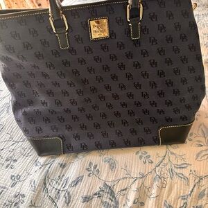 Dooney & Bourke Navy | Black Shoulder Bag with Monogram Design